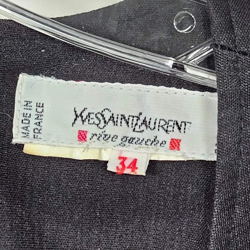 Vintage YSL wool blend dolman sleeve minimalist top S - Picture 7 of 7